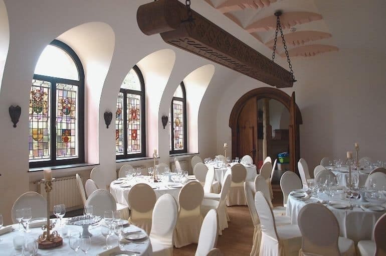 Der Rittersaal, eingedeckt